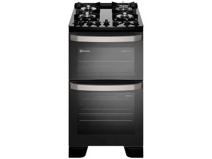 4 Stove with Electrolux Glass Table Black with