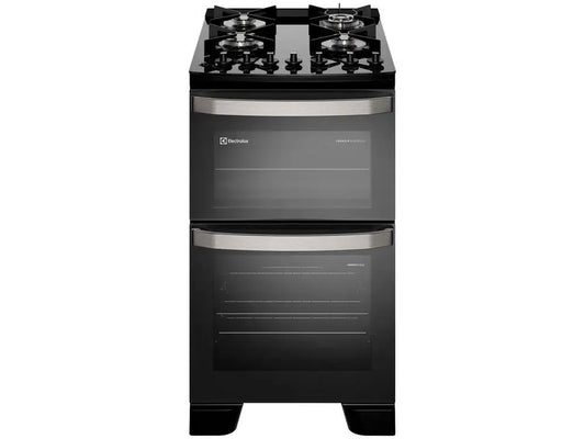 4 Stove with Electrolux Glass Table Black with