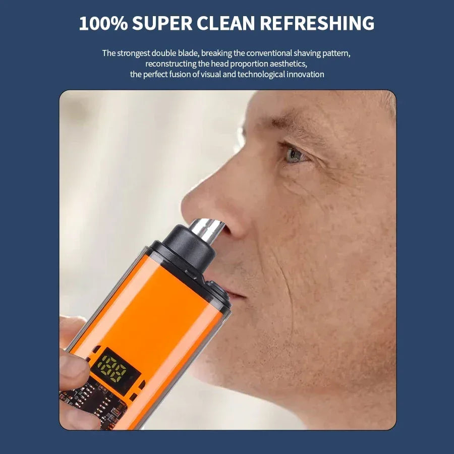 Portable Nose Hair Trimmer Mini Trimmer for Nose Mini Nose and Ear Hair Trimmer Nose Trimmer Rechargeable Trimmer 2-in-1Unisex
