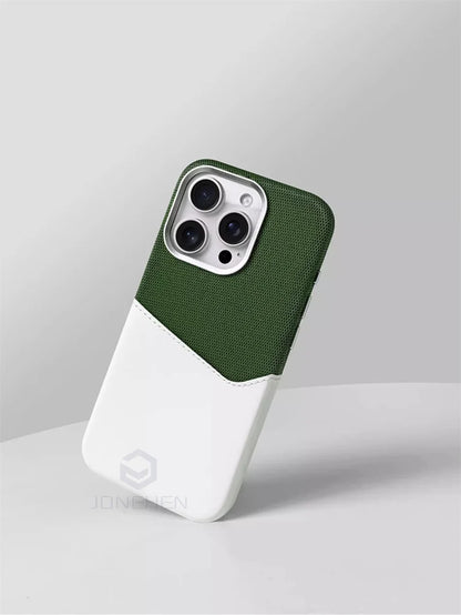 For Magsafe Card Holder Leather Case For iPhone 16 15 13 12 17 Pro Max 14 Plus Pocket Wireless Charge Alloy Lens Magnetic Cover