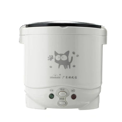 Electric Mini Rice Cooker Portable MultiCooker Household Rice Cookers 12V 24V 220V Pot Cooking Machine Pans For Car Truck Home