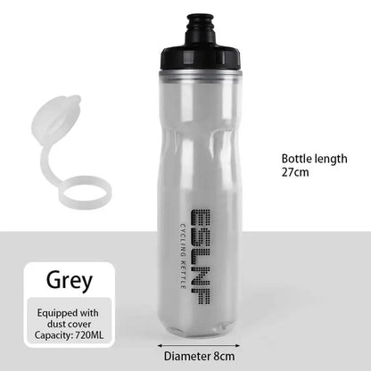 ESLNF Road Dual Bike Thermal Layer Leak-Proof 720Ml Keeping Bicycle Water Kettle Outdoor Cycling Sports Bottle