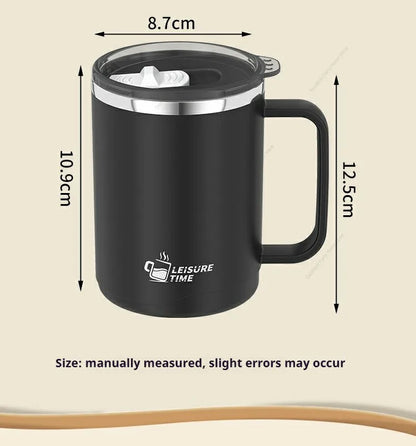 500ML Double-Wall Insulated Thermal Cup 304 Stainless Steel Coffee Cup Portable Water Bottle Keeps Cold and Heat Thermal Mug