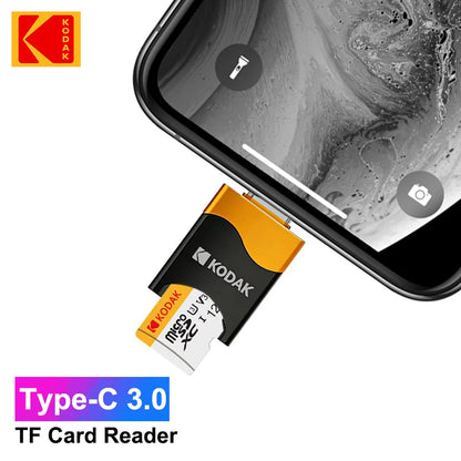 NEW KODAK T330 Micro SD Card Reader Type-C TF Memory Card High-speed OTG Adapter Suitable for Mobile Phones Tablets and Computer