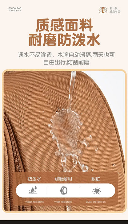 Capybara Children Cartoon School Backpack with Wheels Students Bags for Girls Boys Trolley  Schoolbag Rolling Wheeled Backpacks