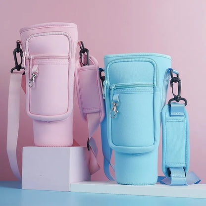 Water Bottle Carrier Bag For Stanley 40oz Insulated Mug Cup Holder Portable Water Bottle Bag with Adjustable Shoulder Strap