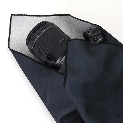 Protective Wrap Soft Cleaning Cloth for Camera Lens Tablet Dustproof Self Adhesive Lens Wrapping Foldable Cloth Camera Bag