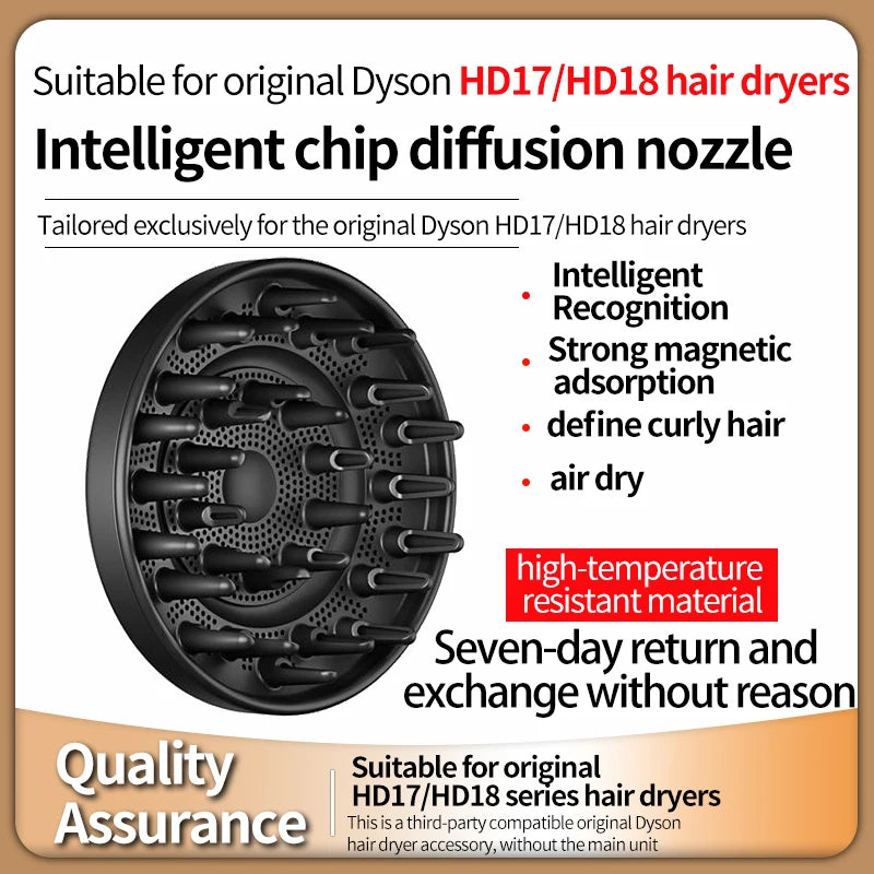 Suitable for Dyson Hair Dryer Drying Cover Hd17 Anti-Flyaway Diffuser Nozzle Dyson Styling Hair Dryer Hd18 Accessories