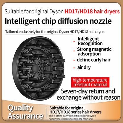 Suitable for Dyson Hair Dryer Drying Cover Hd17 Anti-Flyaway Diffuser Nozzle Dyson Styling Hair Dryer Hd18 Accessories