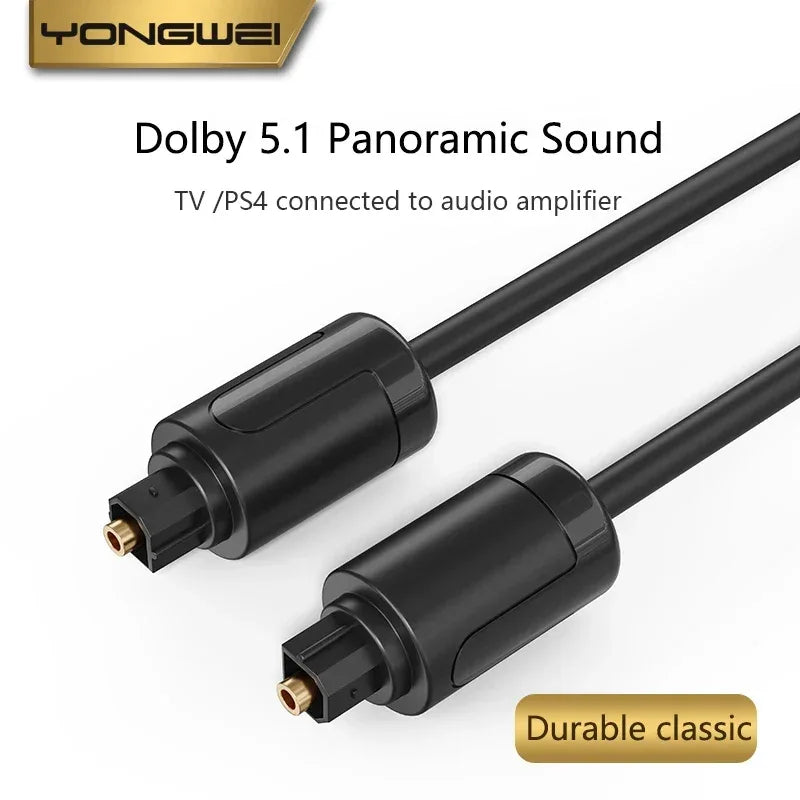 YONGWEI 5.1 Channel SPDIF Fiber Toslink Digital Optical Audio Cable for TV Box PS4 Speaker Soundbar Amplifier Subwoofer