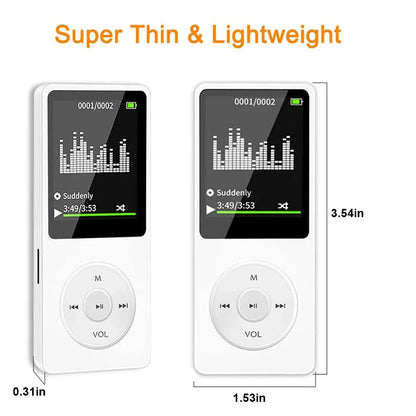 MP3 Player Outdoor Sports Fitness Mini Mp4/mp3 Support Bluetooth Lossless Hifi Music Player FM Radio Recorder Sport 128GB