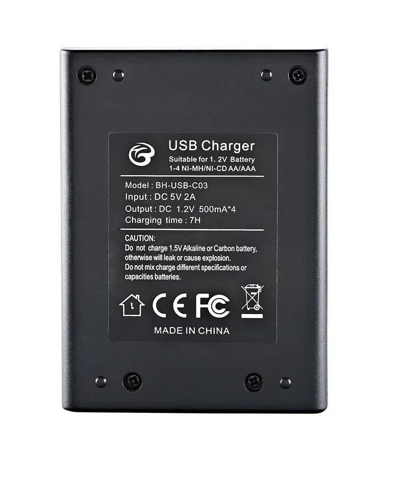 LCD Display AA  / AAA Battery USB Charger 4 Slots For NI-MH /NI-CD AA  AAA 1.2V Rechargeable Battery Indicator Battery Charger