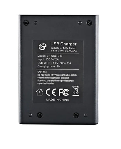 LCD Display AA  / AAA Battery USB Charger 4 Slots For NI-MH /NI-CD AA  AAA 1.2V Rechargeable Battery Indicator Battery Charger