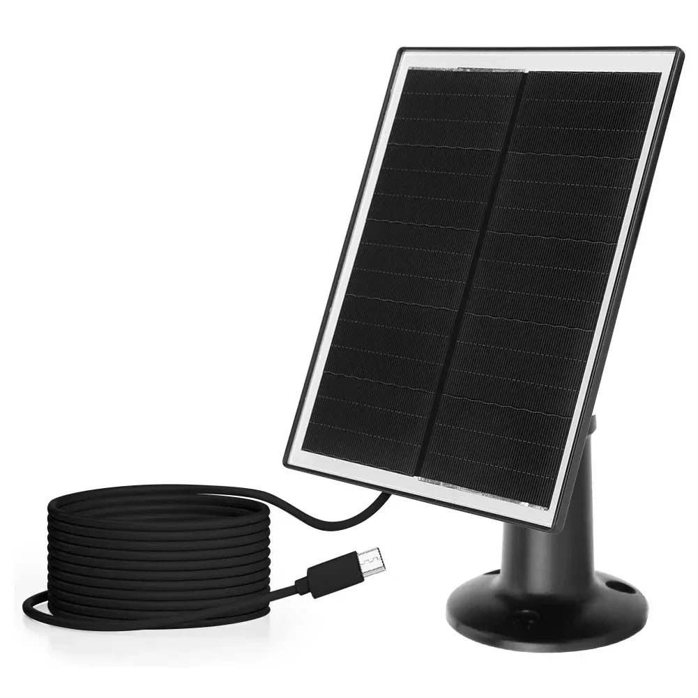 6W 5V Solar Panel Charger Shingled Solar Panel 24% Efficiency Micro USB & USB-C Port Solar Cell Panel for Phone iPad Outdoor Use