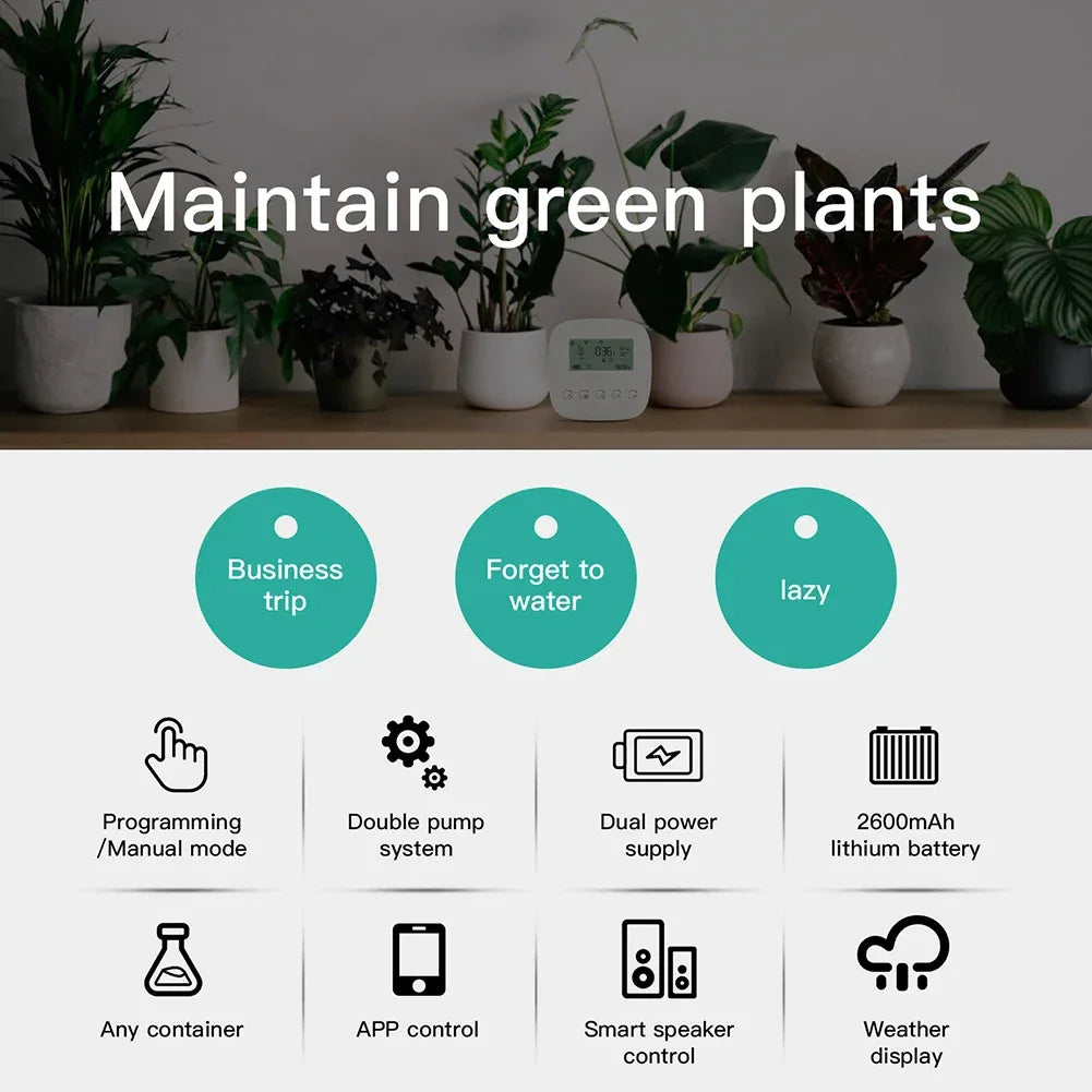 WiFi Tuya Smart Watering Machine Automatic Micro-drip Irrigation System Plants Controller System Irrigation Tool Alexa Google