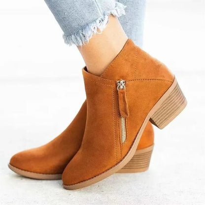 Fashion Versatile Women Shoes Winter New Pointed Heel Shoes Thick Sole Anti Slip Women's Boots Simple Comfor Women's Ankle Boots