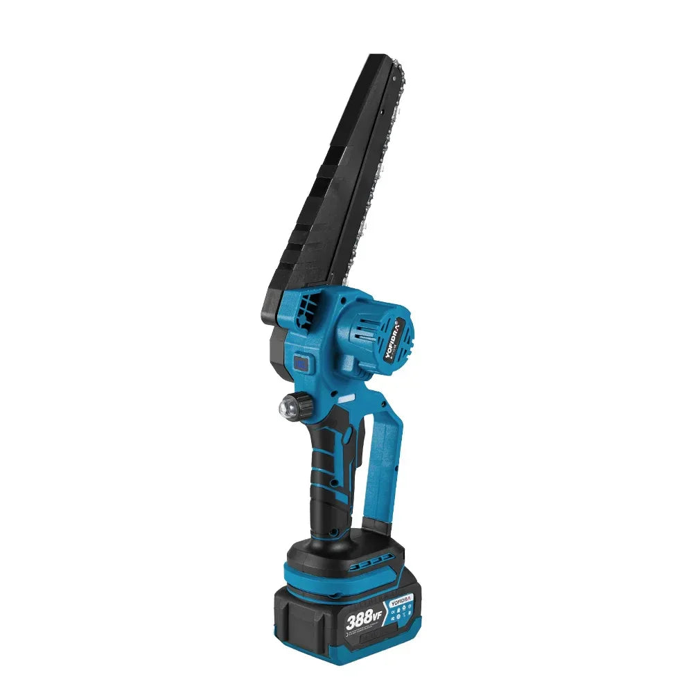 YOFIDRA 3500W 8 Inch Brushless Electric Chainsaw Cordless Electric Cutting Pruning Chain Saw Garden Tool For Makita Battery Pin