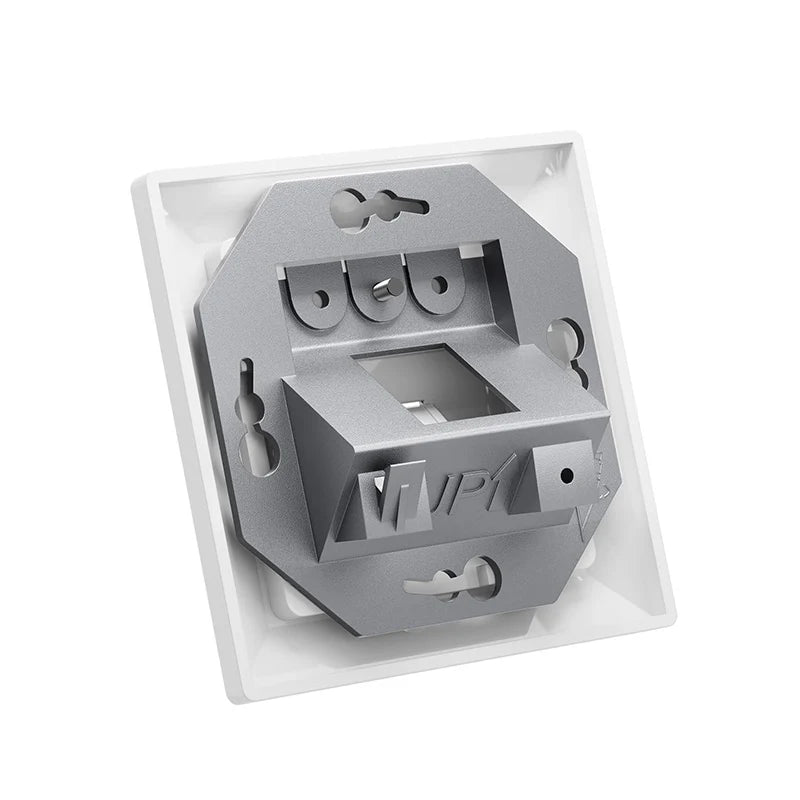 ZoeRax 2-Port Flush-Mount Network Socket RJ45 Ethernet Data Socket Patch with RJ45 CAT8 CAT7 CAT6A Fully Shielded Keystone Jacks