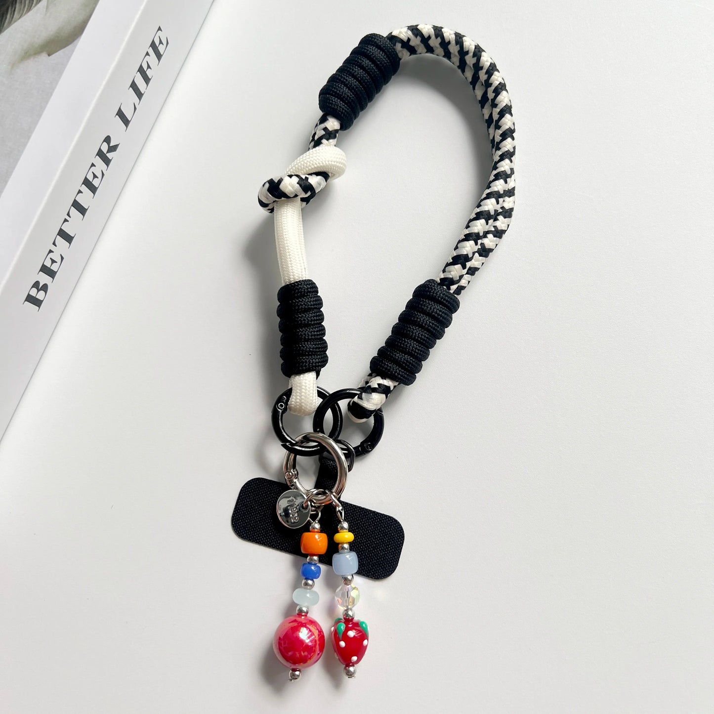 Wrist, Thumb, Mobile Phone Hanging Rope Dual Purpose Adjustable Short Braided Rope Strong and Durable for Men and Women