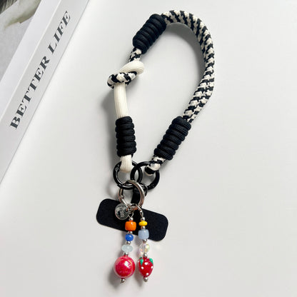 Wrist, Thumb, Mobile Phone Hanging Rope Dual Purpose Adjustable Short Braided Rope Strong and Durable for Men and Women