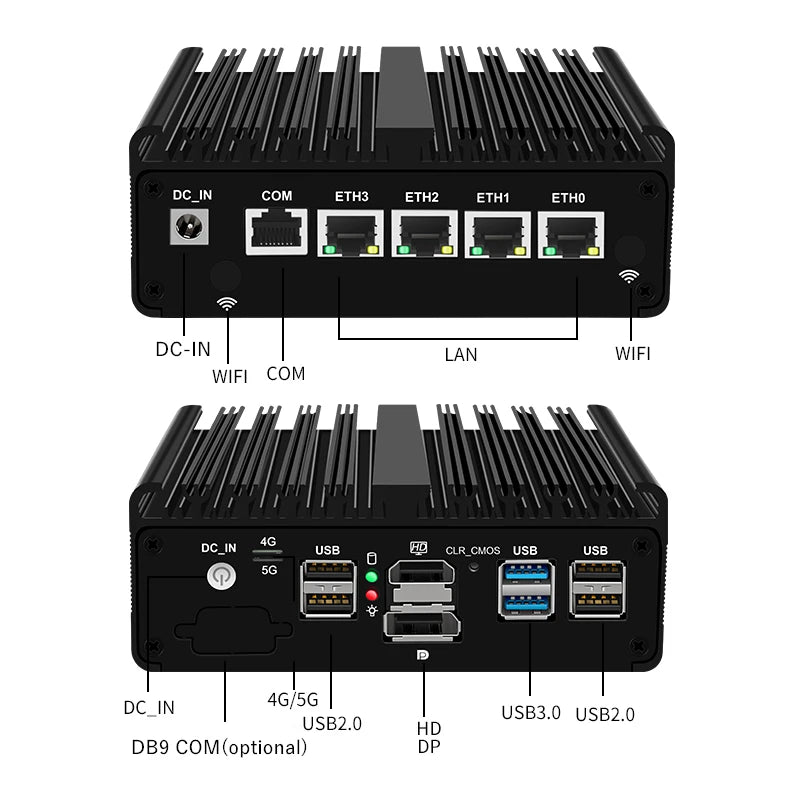 Topton New Intel N150 Firewall Computer J6412 J5005 6305 Soft Router 4x2.5G i226 LAN Industrial Fanless Mini PC pfSense OPNsense