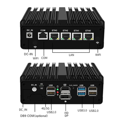 Topton New Intel N150 Firewall Computer J6412 J5005 6305 Soft Router 4x2.5G i226 LAN Industrial Fanless Mini PC pfSense OPNsense