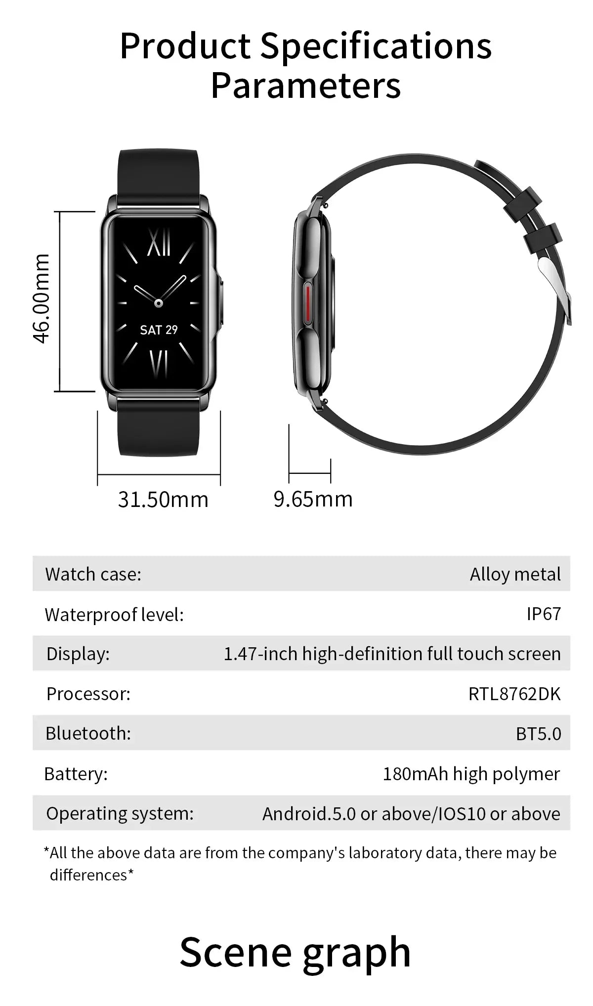 LIGE Women Smart Band Men Watch 1.47 inch Full Touch Heart Rate Sport Fitness Smartwatch New Outdoor Smart Bracelet Ladies 2025