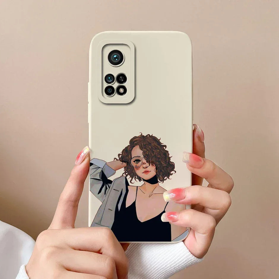 For Xiaomi Mi 10T 5G Phone Case Matte Liquid Silicone Shell For Xiaomi Mi 10T Pro 5G Cute Cat Cartoons Ultrathin Fashion Fundas