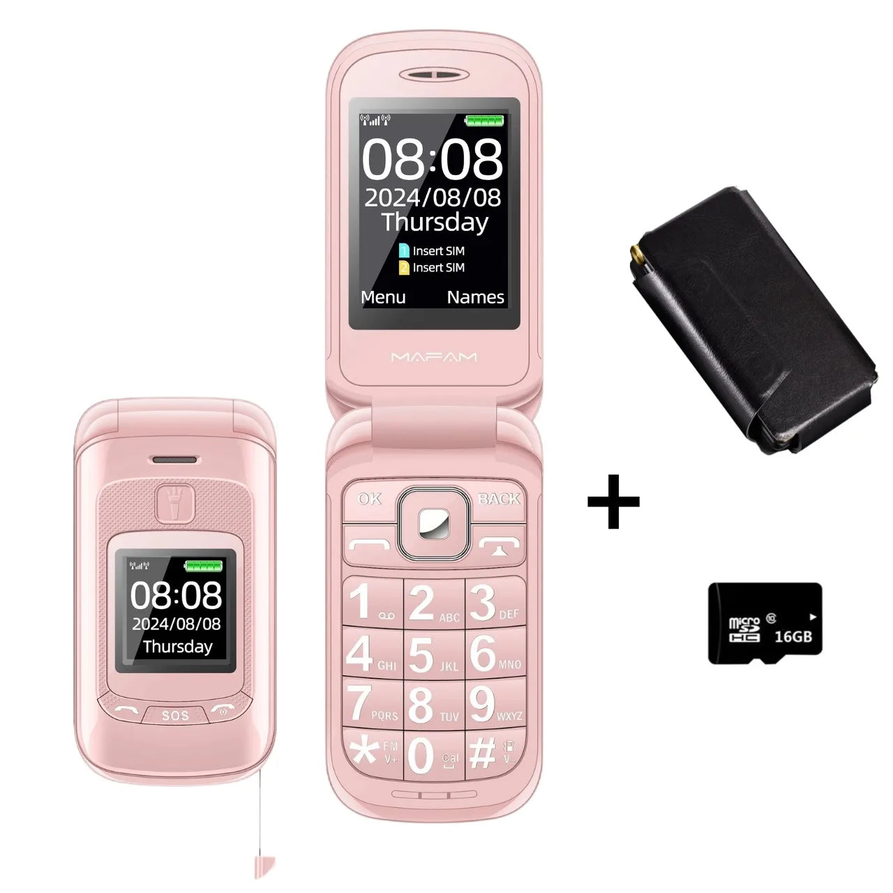 Mafam F899 Small Cover Folded Elderly Mobile Phone For Seniors Dual Display SOS Button Fast Quick Call Anti-Scratch Low Price