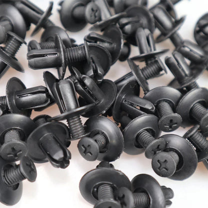 20-100pcs Plastic Rivets Fasteners Screw 8mm Car Bumper Fender Trim Panel Retainer Fasteners Clips Car Accessories