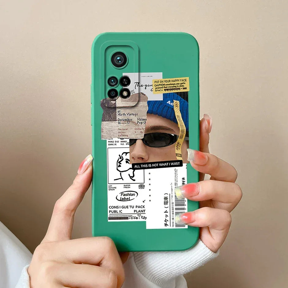 For Xiaomi Mi 10T 5G Phone Case Matte Liquid Silicone Shell For Xiaomi Mi 10T Pro 5G Cute Cat Cartoons Ultrathin Fashion Fundas