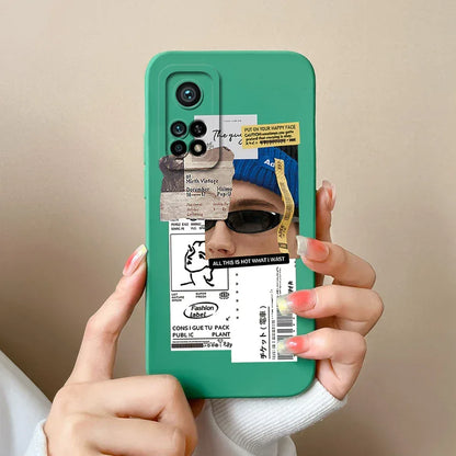 For Xiaomi Mi 10T 5G Phone Case Matte Liquid Silicone Shell For Xiaomi Mi 10T Pro 5G Cute Cat Cartoons Ultrathin Fashion Fundas