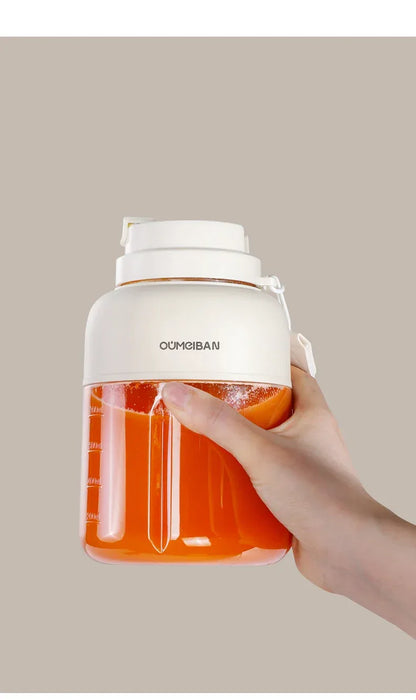 Home Portable Juicer 1400ML, Fresh Fruit Mixer with 48 Blades, USB Rechargeable Multifunctional Ice Crusher Smoothie Blender