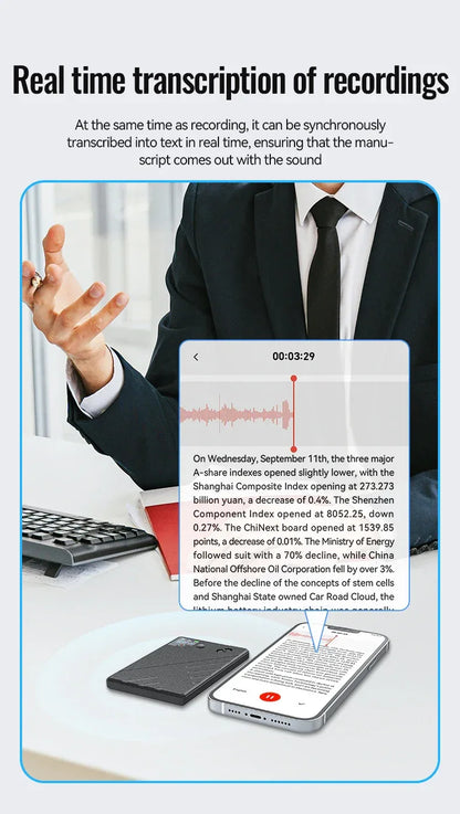 AI Voice Recorder GPT Intelligence APP Control Audio Mind Map Real Time Transcription/Summary/Translation Phone Calls Recording