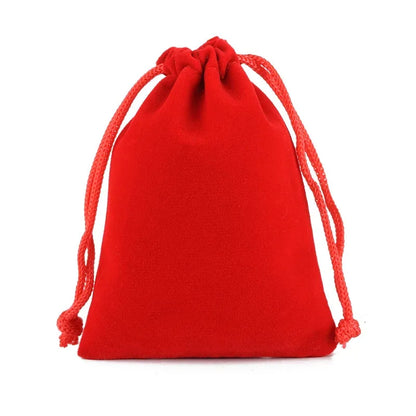 25 Pieces/Batch 15x20 10x15 13x18 9x12 7x9 5x7cm Velvet Drawstring Bag With Jewelry Bag Christmas Wedding Gift Red Velvet Bag