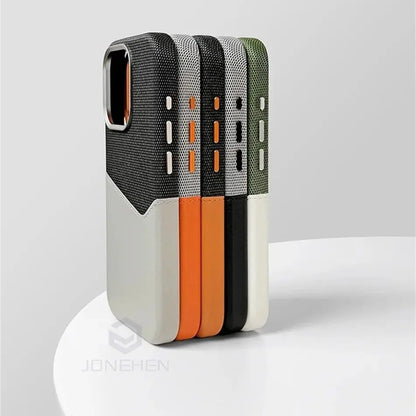 For Magsafe Card Holder Leather Case For iPhone 16 15 13 12 17 Pro Max 14 Plus Pocket Wireless Charge Alloy Lens Magnetic Cover
