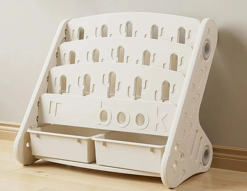 Eco-friendly  Children's Bookshelf Home Bedroom Children's Picture Books Toy Storage Cabinet Snacks Sundries Organizer Rack