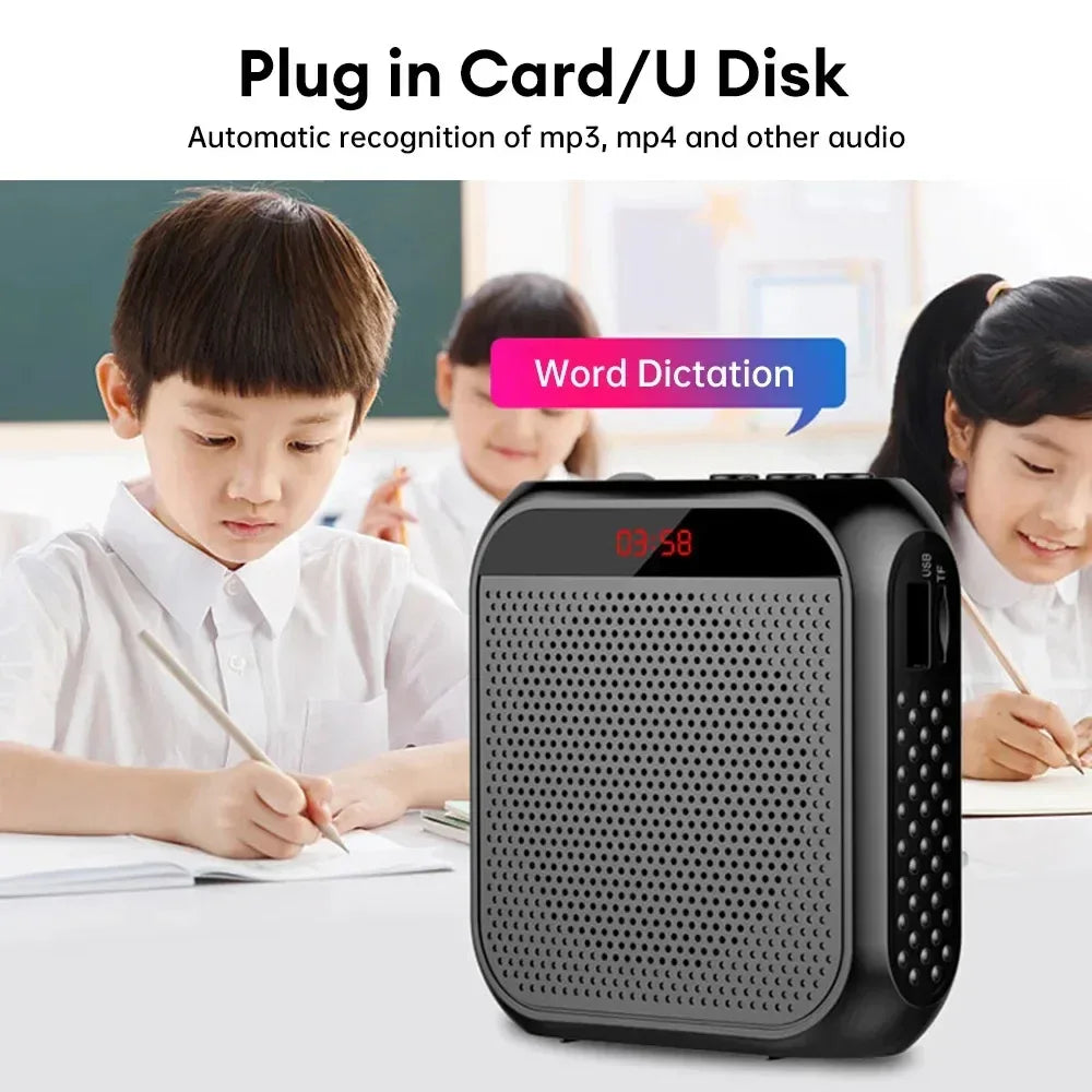 Megaphone Voice Amplifier Portable Personal Voice Speaker s With Microphone Display Loudspeaker For Teachers Speech Tour Guide