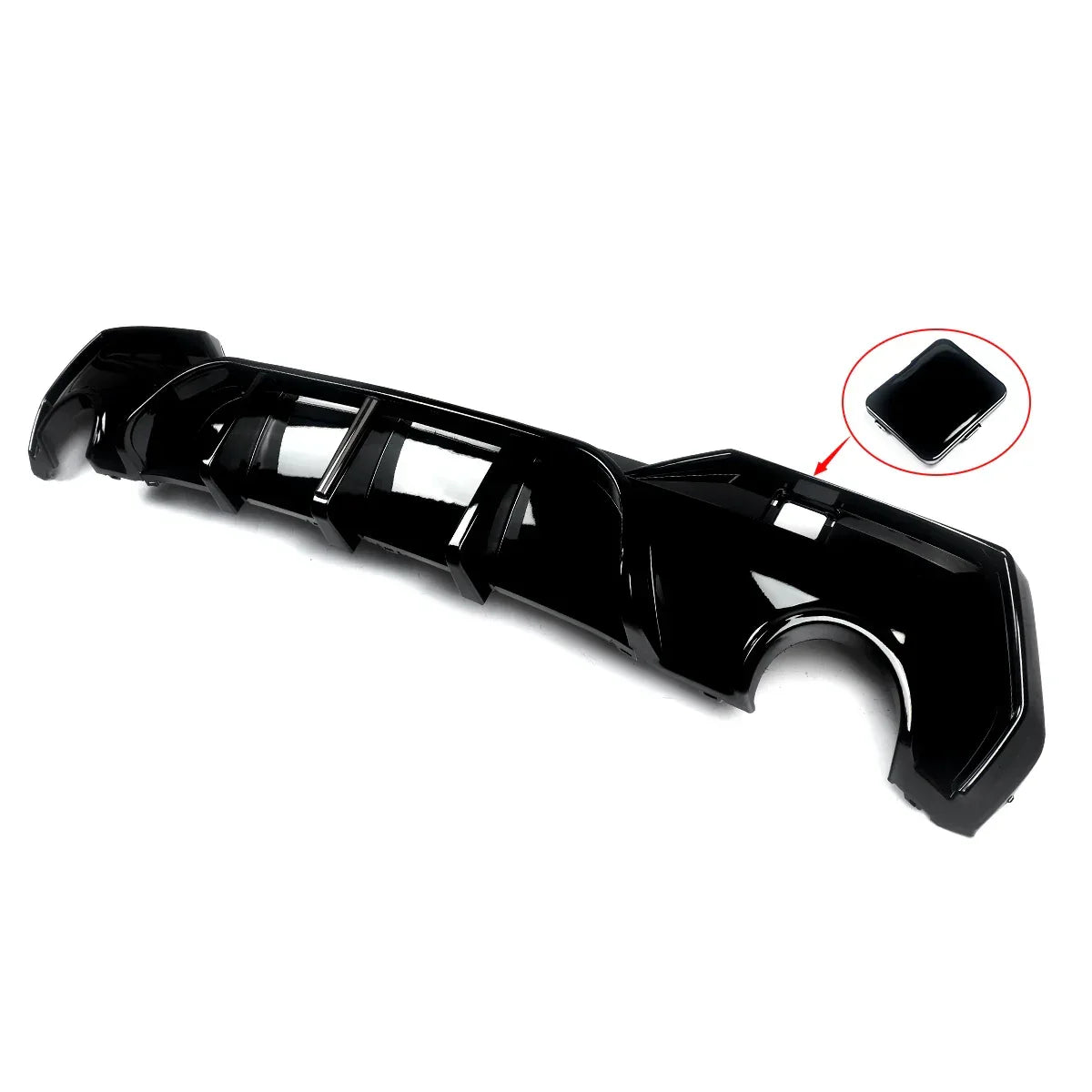 Magickit Rear Diffuser For BMW G22 G23 420i 430i 440i M Sport w/ LED 2020+ Carbon Look Rear Bumper Diffuser