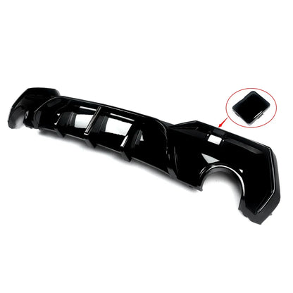 Magickit Rear Diffuser For BMW G22 G23 420i 430i 440i M Sport w/ LED 2020+ Carbon Look Rear Bumper Diffuser