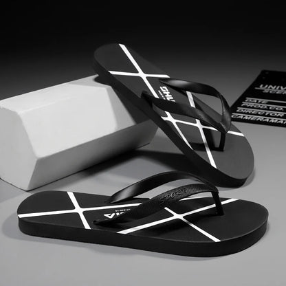 Men's Summer Flip Flop Fashionable Outdoor Slippers Casual Vacation Beach Shoes Indoor Bathroom Non-slip Flip-flops Sandals