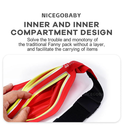 Sports waist pack Multi-functional outdoor running mobile phone men's and women's fitness waterproof invisible pocket ultra-thin