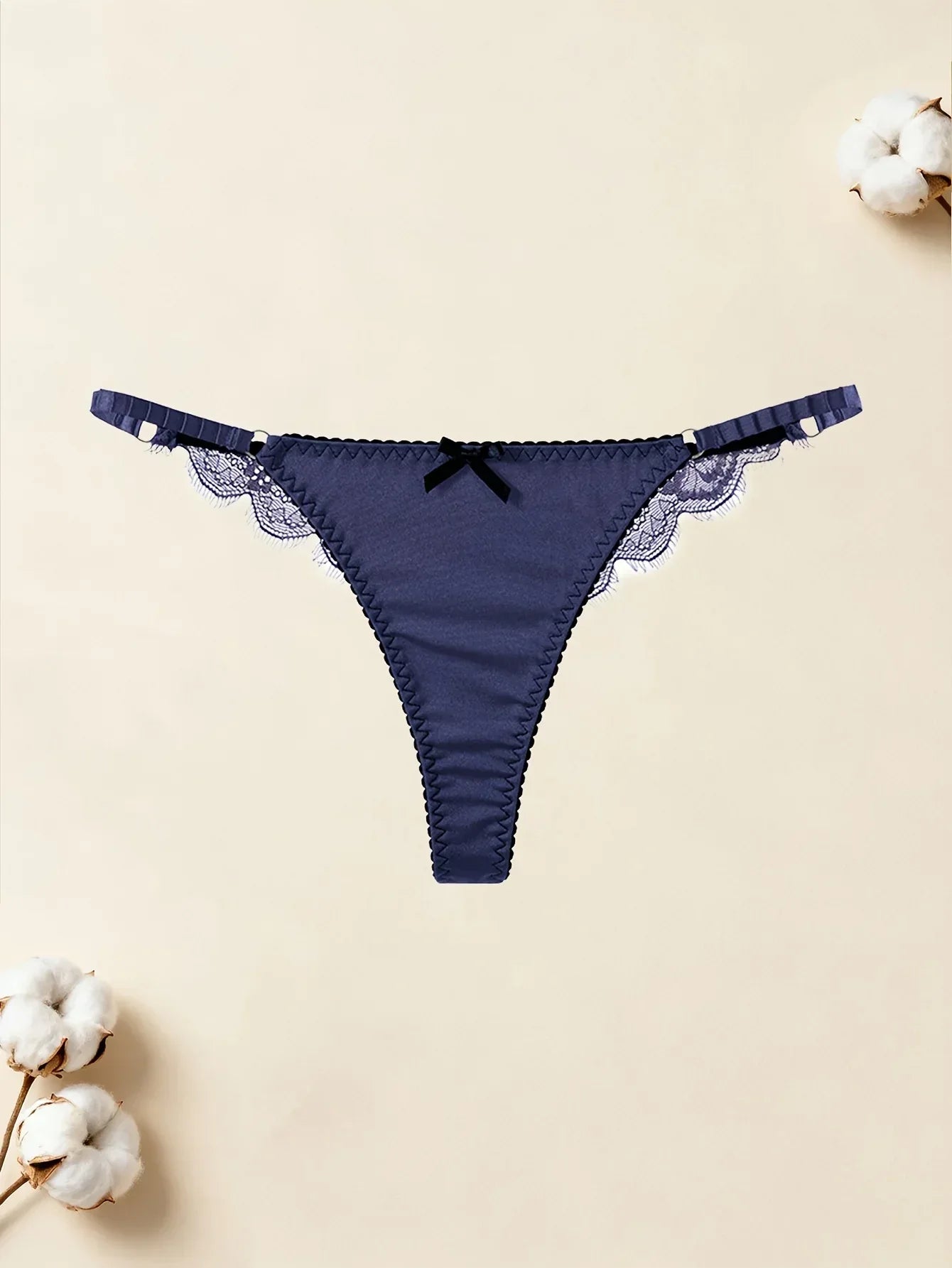 4-piece French sexy lace bow seamless women's thong comfortable soft sports yoga women's underwear