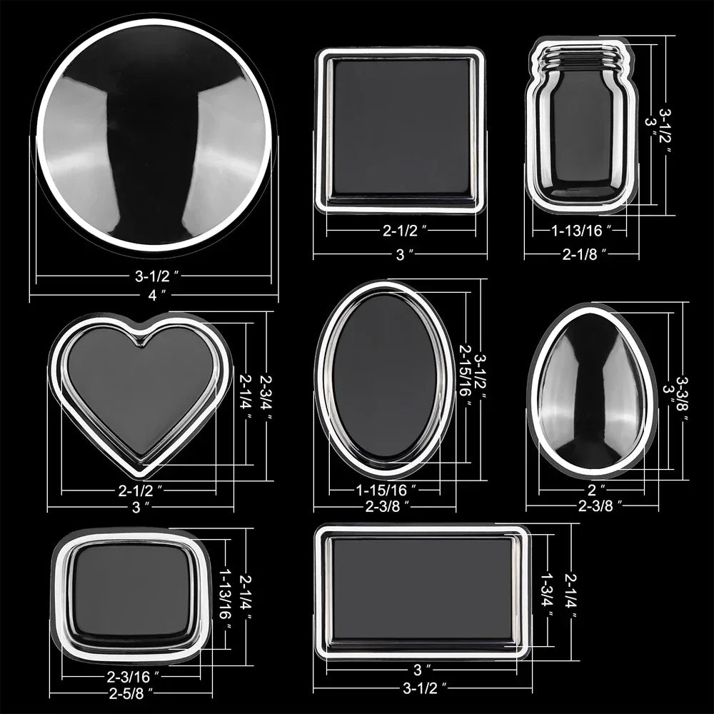 Bundle Deal Jar Heart Egg TV Dimensional Shaker Domes Basic Geometry Shaker Blisters Easter Valentine's Day Card Making Supplies