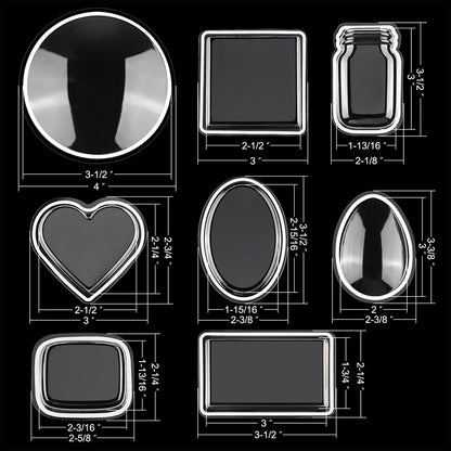 Bundle Deal Jar Heart Egg TV Dimensional Shaker Domes Basic Geometry Shaker Blisters Easter Valentine's Day Card Making Supplies