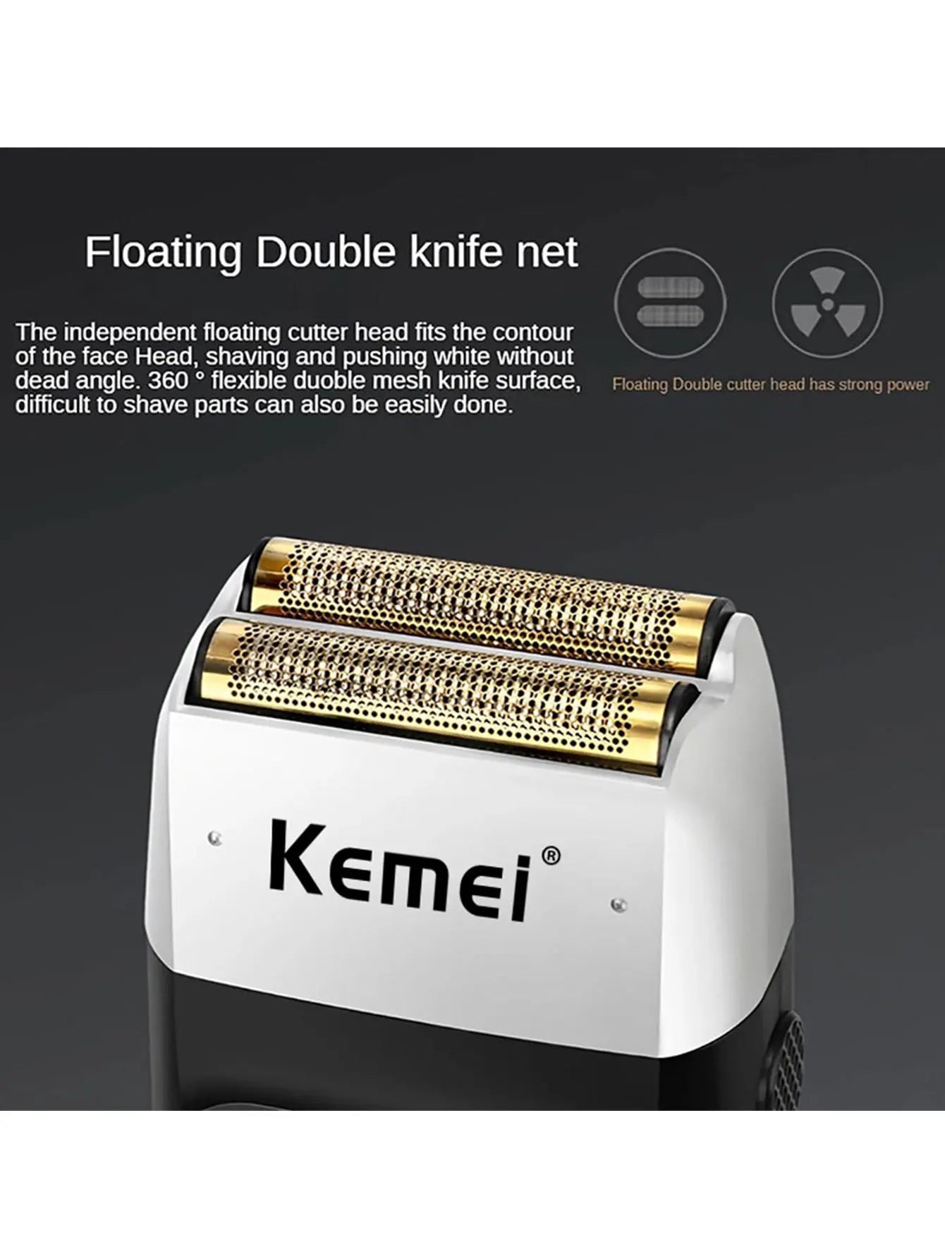 Kemei Original Multi-functional 2 In 1 Electric Shaver Rechargeable LCD Digital Display Reciprocating Razor For Men KM-2026 2027
