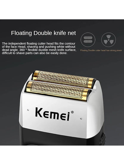 Kemei Original Multi-functional 2 In 1 Electric Shaver Rechargeable LCD Digital Display Reciprocating Razor For Men KM-2026 2027