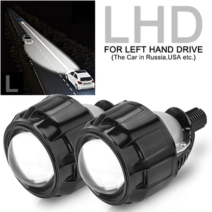 H4 H7 Bi LED Projector Lens 2.5 Inch LED Lights for H4 H7 9005 HB3 9006 HB4 Car Headlight Bulb Hi/Low Beam Retrofit Car Styling