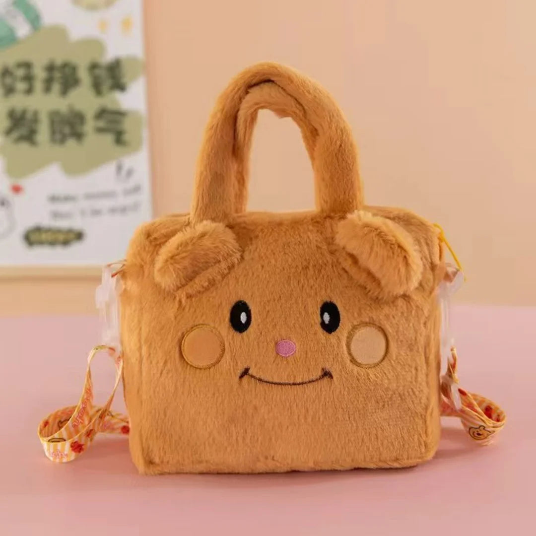 Anime Sanrio Kuromi Capybara Handbag My Melody Cinnamoroll Plush Cosmetic Bag Hello Kitty Travel Storage Bag Women Toy Gifts