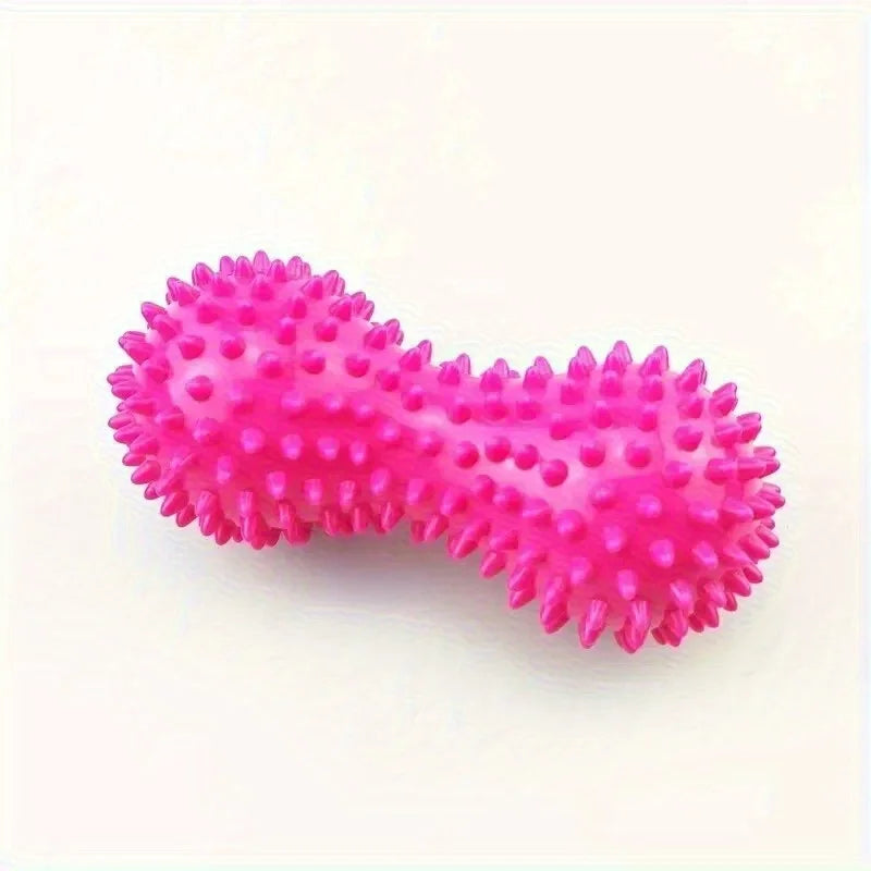 Peanut-shaped yoga massage ball for deep tissue massage. It relaxes muscles in the shoulders, neck and back and relieves neck tension. It is an essential fitness accessory for yoga.